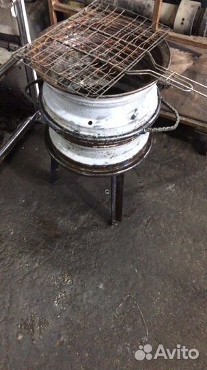 Мангал с печью под казан