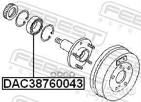 Подшипник ступицы DAC38760043 DAC38760043 Febest