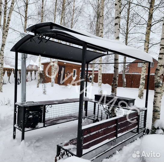Беседка с мангалом