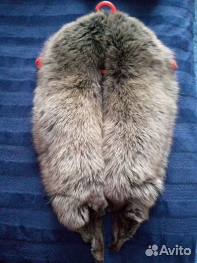 Меховой воротник натуральный мех чернобурка