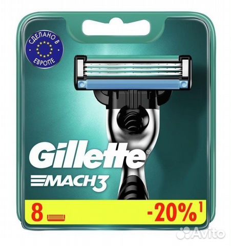 Оригинальные лезвия для бритвы Gillette Mach3
