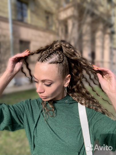 Плетение кос и брейдов с канеколоном/без