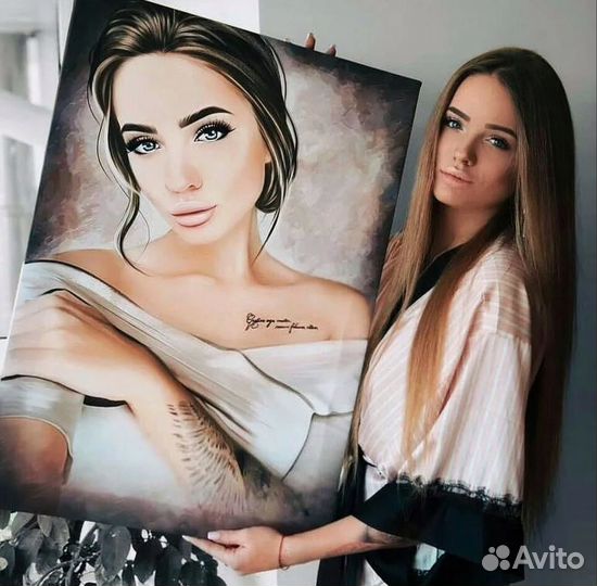 Портрет на холсте (любые размеры)