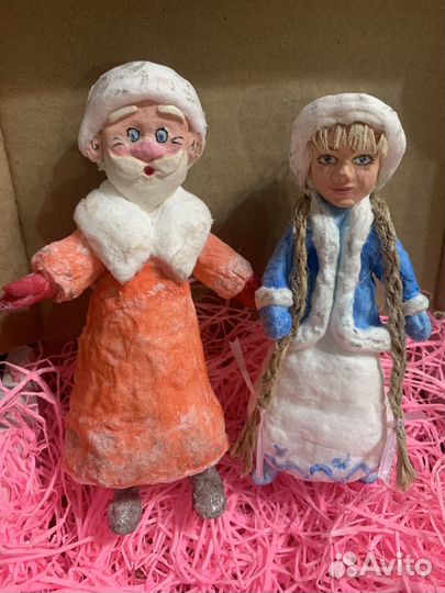 Елочная ватная игрушка Дед Мороз