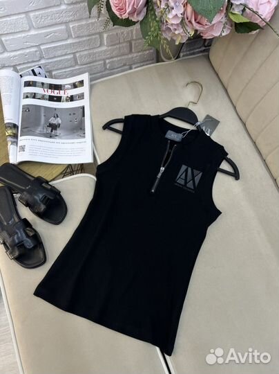 Armani exchange майка черная