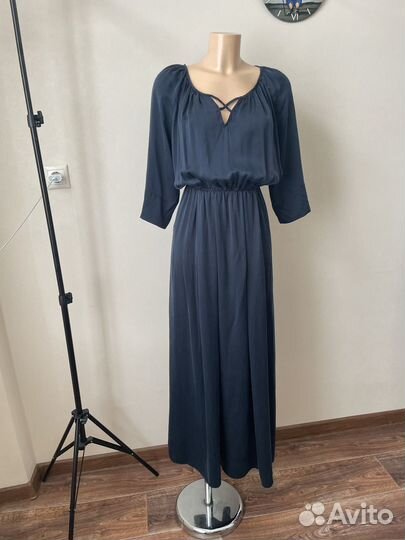 Gerald Darel платье в пол 46 48 натуральный шёлк