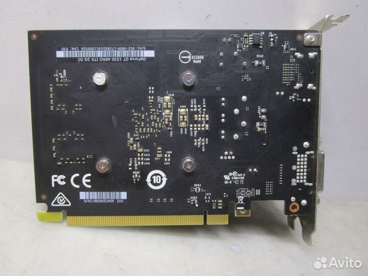Видеокарта 2Gb MSI Geforce GT1030 aero ITX 2G OC