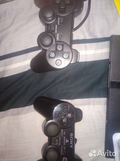 Sony PS2 слим прошитая(чип) +куча игр
