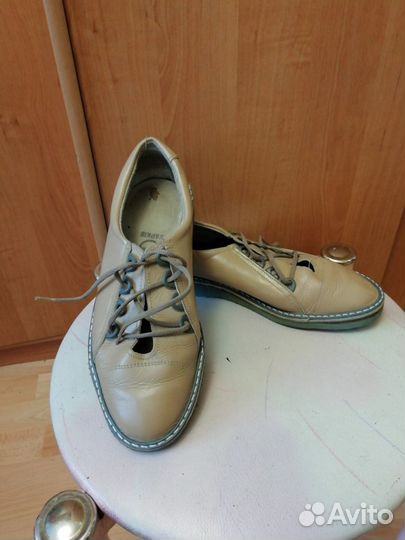 Туфли женские 36 р. натуральная кожа без каблука