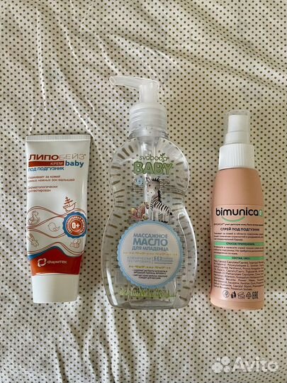 Средства для малышей - масло, крем и спрей