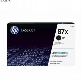 CF287X, Тонер-картридж HP 87X Лазерный Черный 18000с