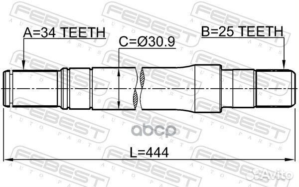 Opel astra J 2010-2015 1812-A17dtrh Febest