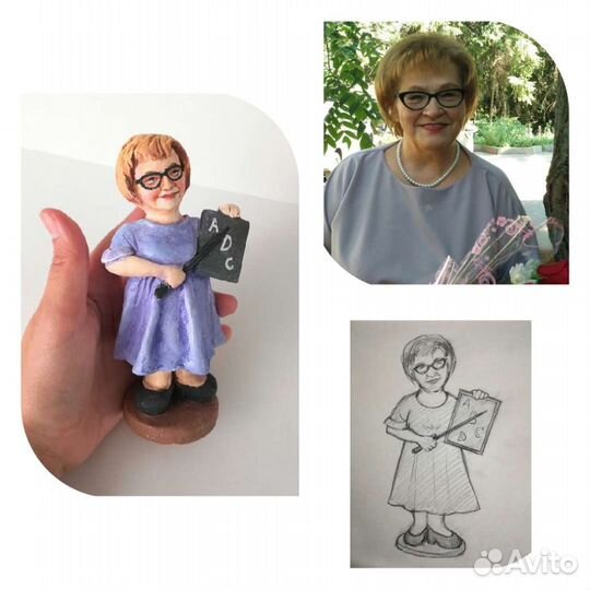 Портретные статуэтки, фигурки по фото на заказ
