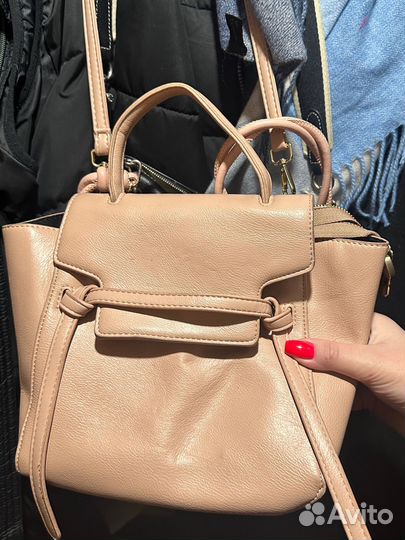 Сумка розовая нюд