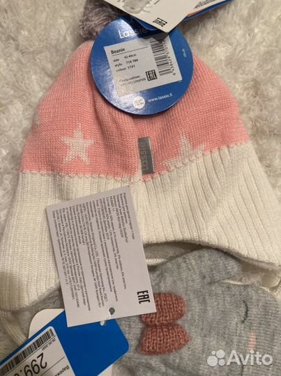 Шапка lassie и варежки для малышки