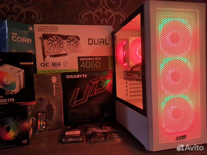 Gamer PC RTX4070 12GB+Core i5 12400F/B760/SSD1TB
