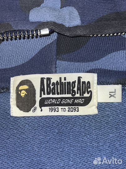 Tiger Zip Hoodie Bape Dark Blue Camo