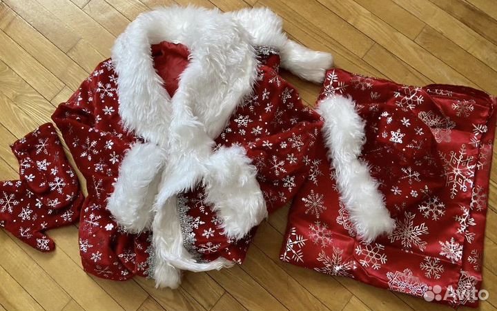 Новогодний детский костюм Дед Мороз, р.128-140