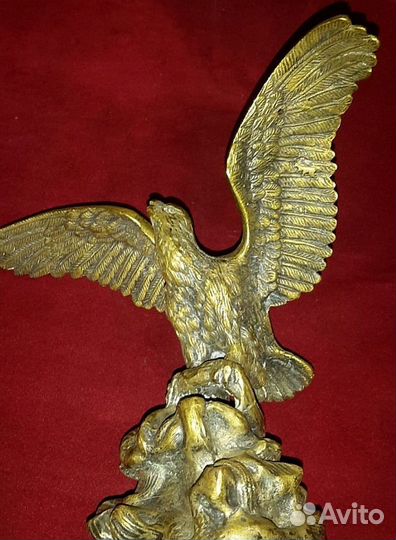 Старинный ястреб, беркут, орёл. Бронза. Редкость