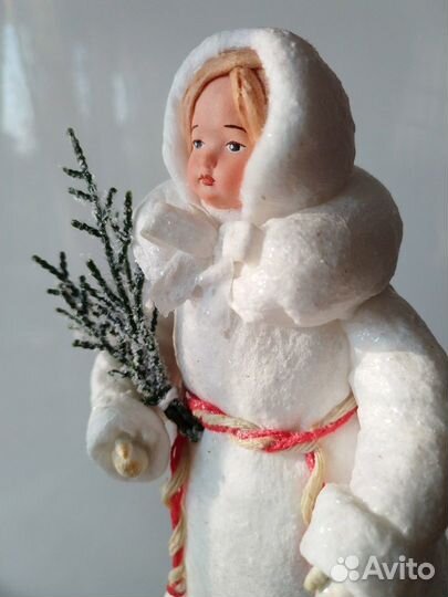 Снегурочка ватная для вашей елочки