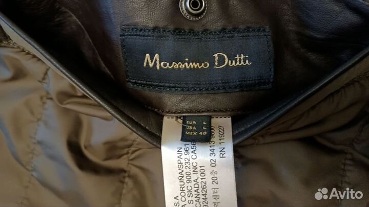 Мужская кожаная куртка massimo dutti