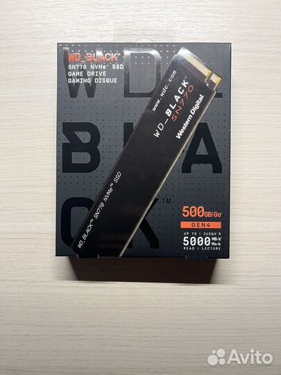 SSD WD Black SN770,500 гб