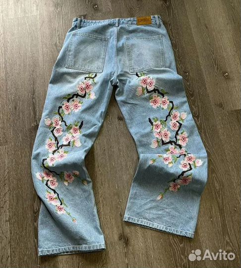 Джинсы Simbol Project Cherry Blossom Baggy y2k