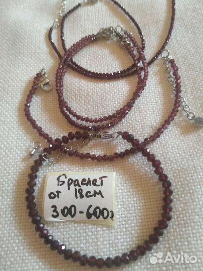 Чокер из граната граненного