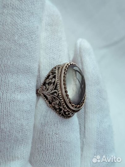 Кольцо с александритом серебро СССР 875 проба