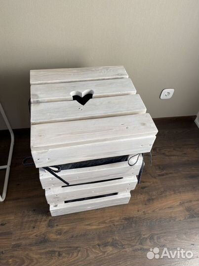 Корзина для белья деревянная