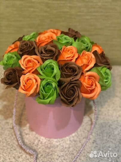 Букет из мыльных роз