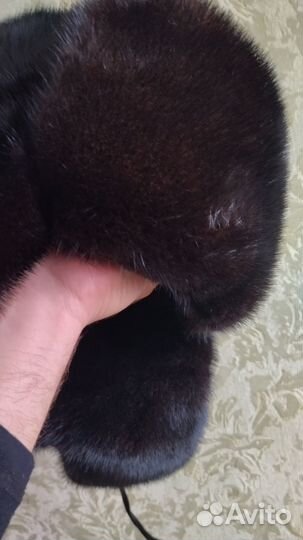 Норковая шапка мужская ушанка