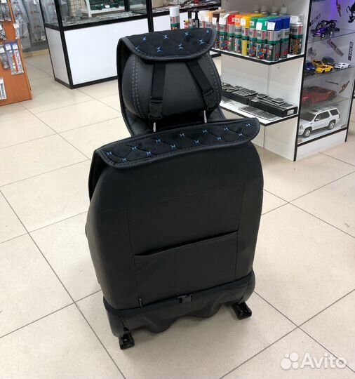 Накидки на передние сиденья из алькантары 2шт