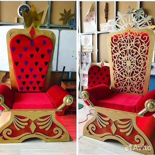 Трон Деда Мороза / Королевский / Красное кресло