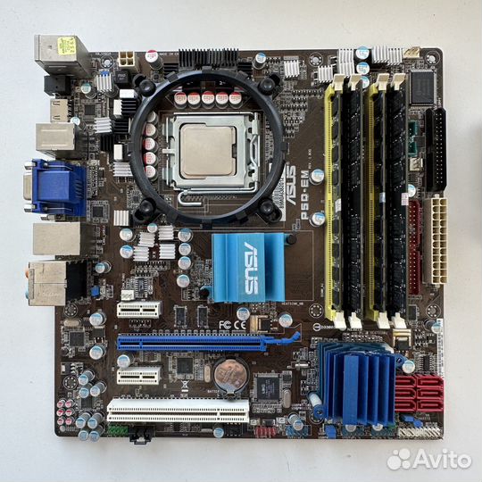 Материнская плата LGA775 + Xeon E5450 + память 8Гб