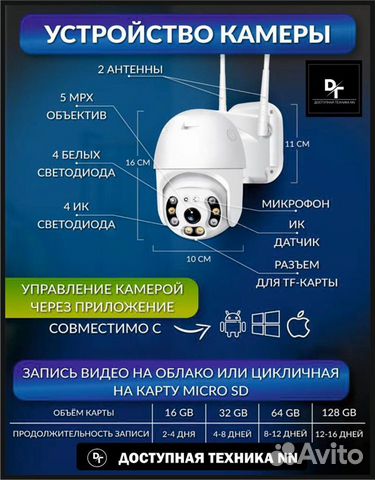 Новинка умная видеокамера А7Pro icsee 5MP объявление продам