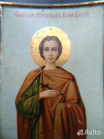 Старинная Икона Святой Бонифатий