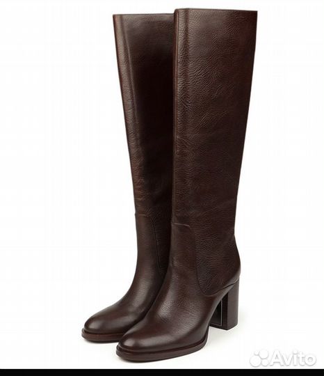 Сапоги кожаные Kristina & Milan на каблуке