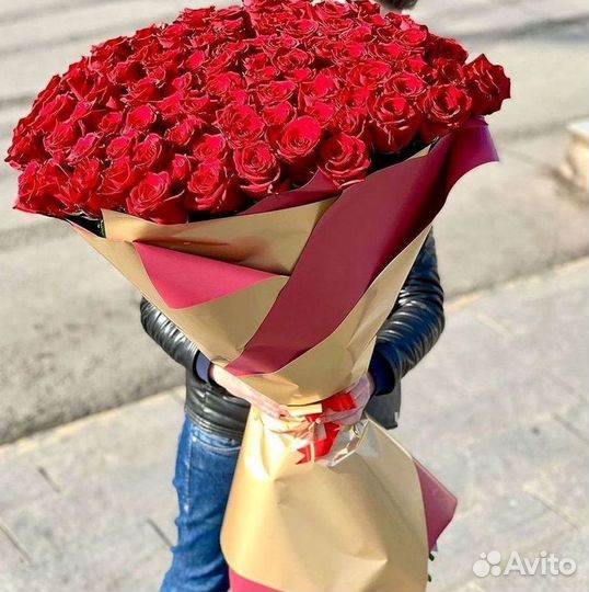 Розы высокие Доставка цветов