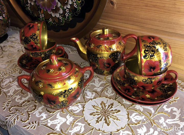 Чайный сервиз хохлома