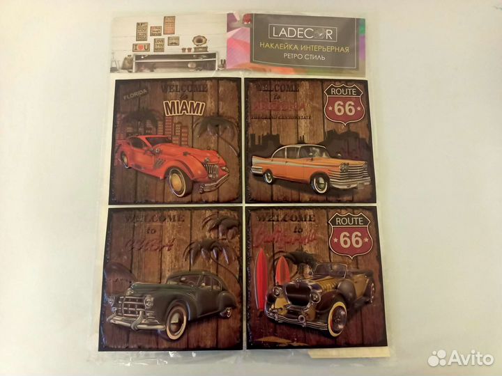 Наклейка интерьерная ретро стиль