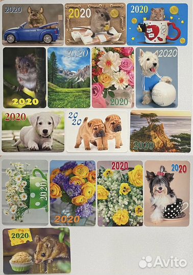 Календари: кошки, собаки, мыши, природа, цветы