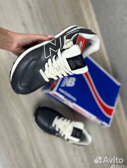 Кроссовки new balance 574 кожаные мужские