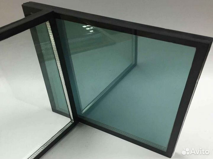 Ремонт окон, стеклопакет триплекс RAL1204