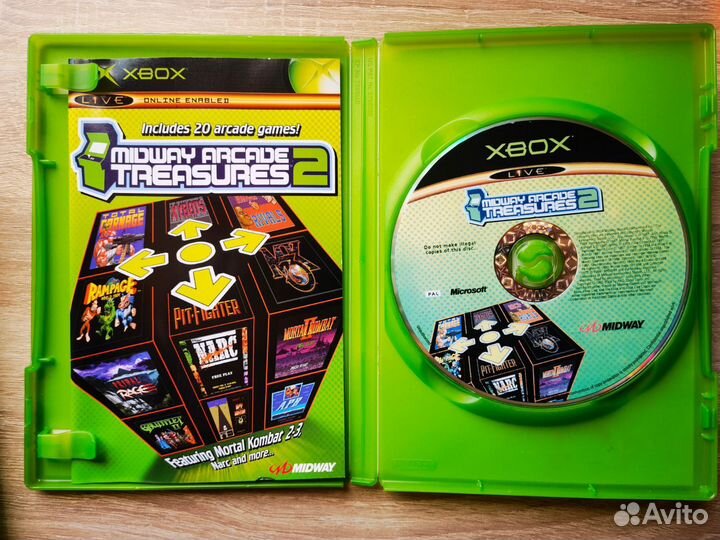 Xbox 360 midway arcade treasures 1,2,3 игры диски