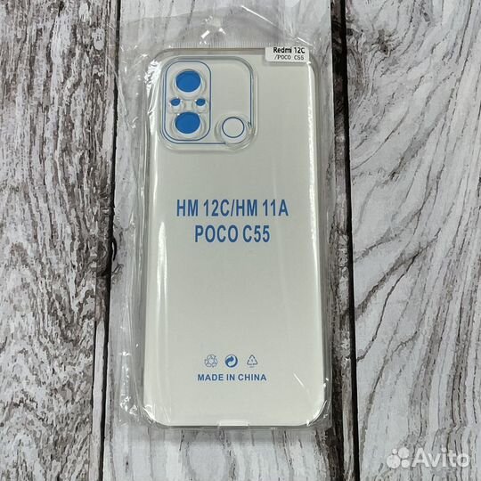 Чехол прозрачный для Xiaomi Redmi 12C / poco C55