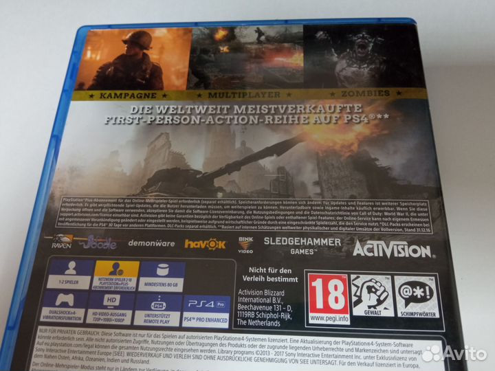 Call of duty ww2 ps4 английская версия