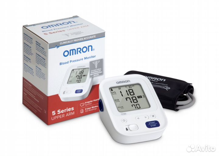 Новый беспроводной тонометр Omron 5 Series BP7250