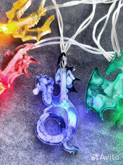 Гирлянда новогодняя драконы