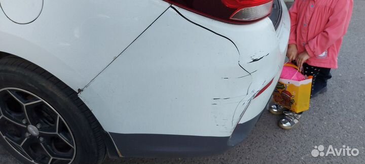 Задний бампер kia rio 4 белый